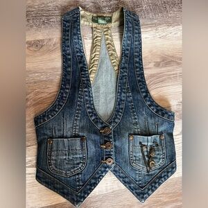 U.S. Polo Assn. Denim Blue Vest with Button Detail